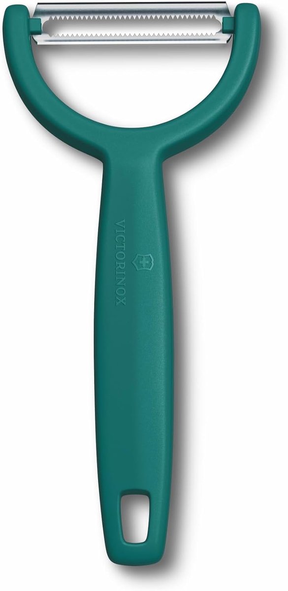 Victorinox Dunschiller "Ypso", dunschiller voor groenten, fruit, gekarteld, tweesnijdig, extra scherp, Swiss Made, groen