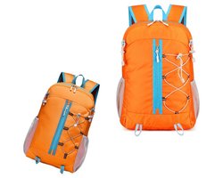 KZQ Wandelrugzak - Opvouwbare, lichtgewicht, waterdichte rugzak - Compact ontwerp met voldoende ruimte - Ideaal voor fietsen, wandelen, kamperen en trektochten - Afmetingen: 31 x 18 x 45 cm - oranje
