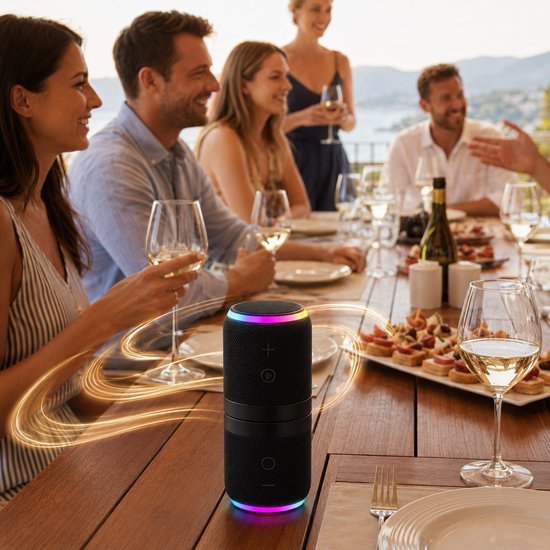 Vyzio - Magnetische Bluetooth Speaker - Splitsbare Draadloze Muziekbox - True Wireless Stereo Surround Sound - 24H Batterij - Bluetooth 5.4 - MEGABEAT — afbeelding 3