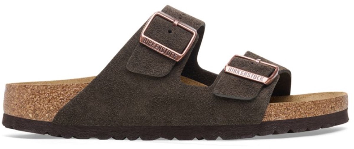 Birkenstock Arizona Suède Mocha Smal Voetbed Bruin