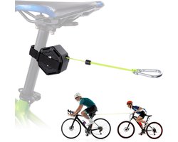 Kinderfiets sleeptouw - Tot 120 kg & 2 m Lang - Fiets Sleepsysteem Ouder - Trekkabel - Sleepkabel Fiets - MTB Trekstang - Elastisch Trekkoord - Kind Trekkoord Fietsaccessoire - Veiligheidsslot - Fietstreksysteem - Voor Kinder- en Vrachtaanhangers