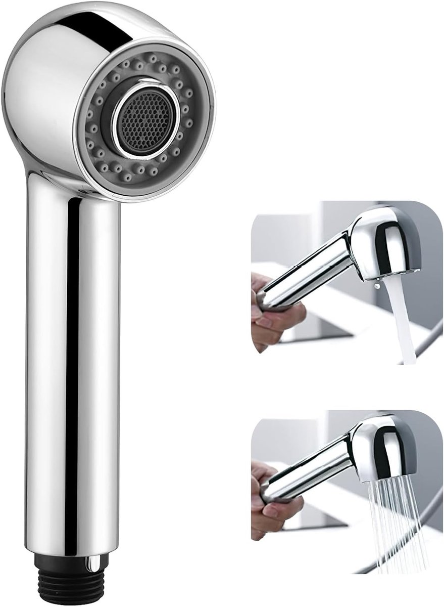 Keukendouche met 2 Jets en Waterbesparende Aerator, Vervangende Handdouche voor Keukenkraan, Geschikt voor Uittrekbare Keukentaps