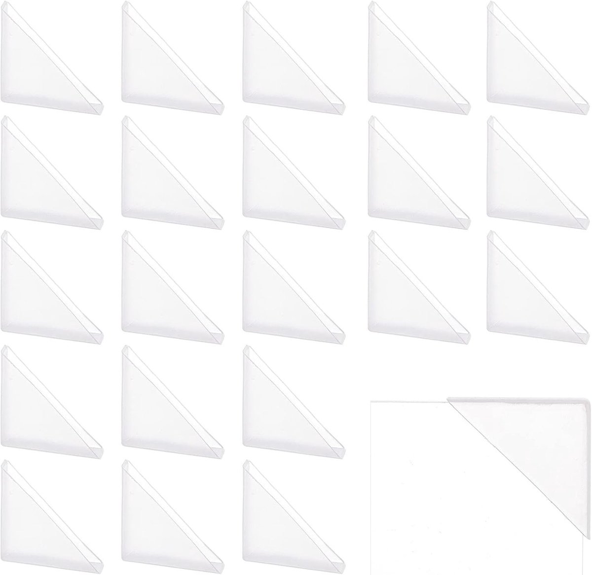 50 Stuks Heldere Foto Hoekjes - Plastic Hoekbeschermers voor Fotoalbums, Scrapbooks en Certificaten