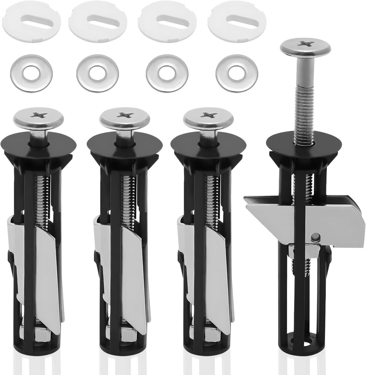 Zware Toiletbril Bevestigingsset - 4 Stuks Snelle Vervangingsschroeven voor Toiletbril Montage en Bevestiging