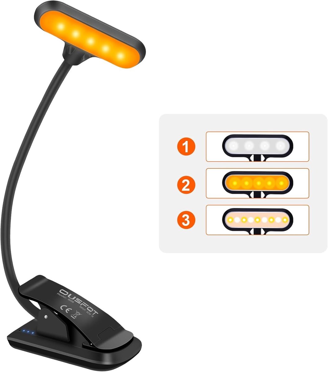 Leeslamp - Kunststof - 9 LED's - 360 graden draaibaar - Voor Boekenliefhebbers