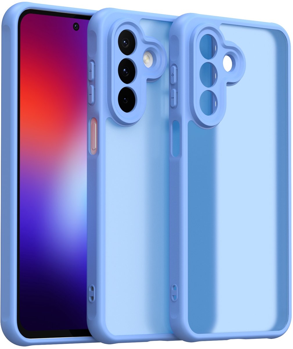 Coverup Hoesje - Geschikt voor Samsung Galaxy A27 Hoesje - Coverup Mat Transparante Back Cover met Camera Cover - Lichtblauw