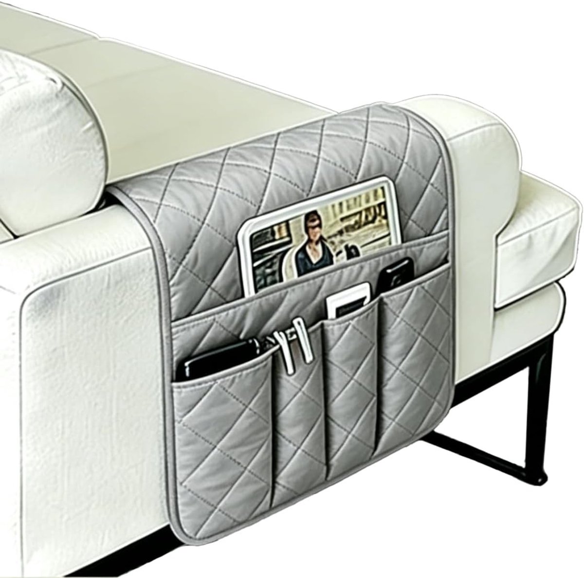 Sofa Armleuning Organizer voor TV-afstandsbediening, Mobiele Telefoon, Boeken en Snacks - Handige Opbergoplossing voor de Bank en Stoelen