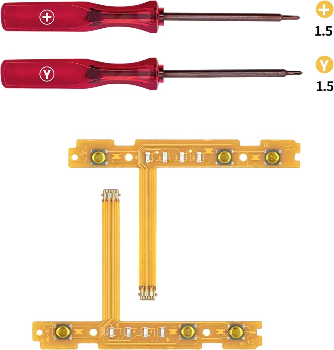 Vervangende Sync knop lint kabel set voor NS Switch/Switch OLED Joycon met Tri-Wing schroevendraaier en accessoires