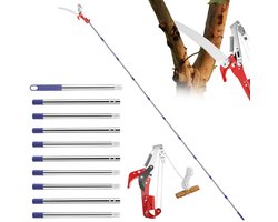 House Of Atelier - Telescopische snoeischaar - Boomzaag - Verstelbaar Tuingereedschap - Voor takken tot 30mm - Verstelbaar 82-410 cm