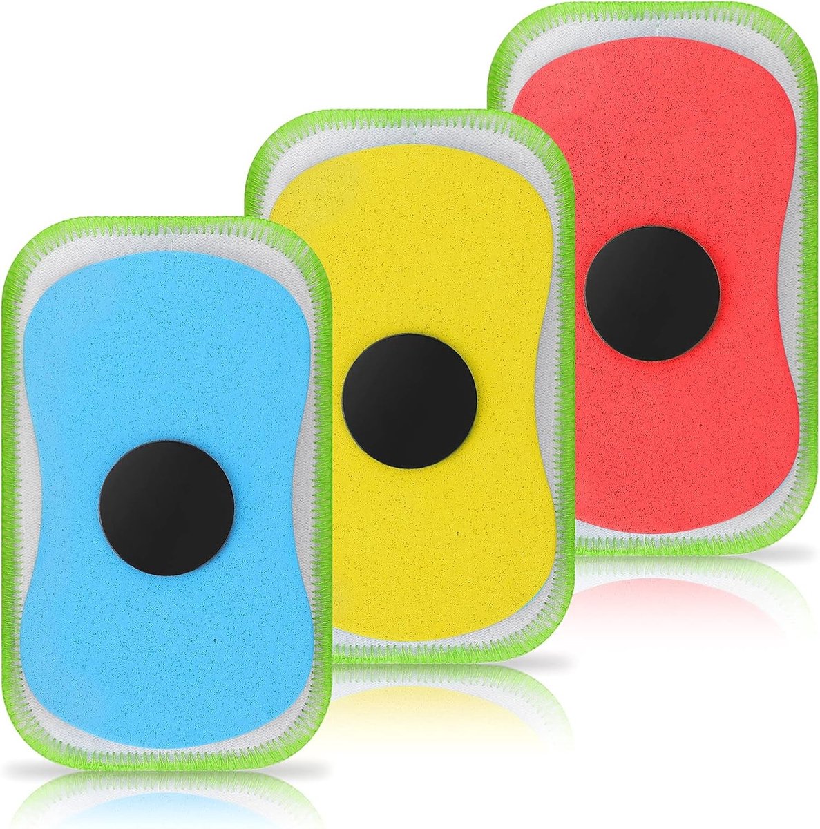 3 Stuks Magnetische Wasbare Schoolbordgum, Rond, Metaal, Ideaal voor Klaslokaal, Thuis en Kantoor Benodigdheden (Rood, Geel, Blauw)