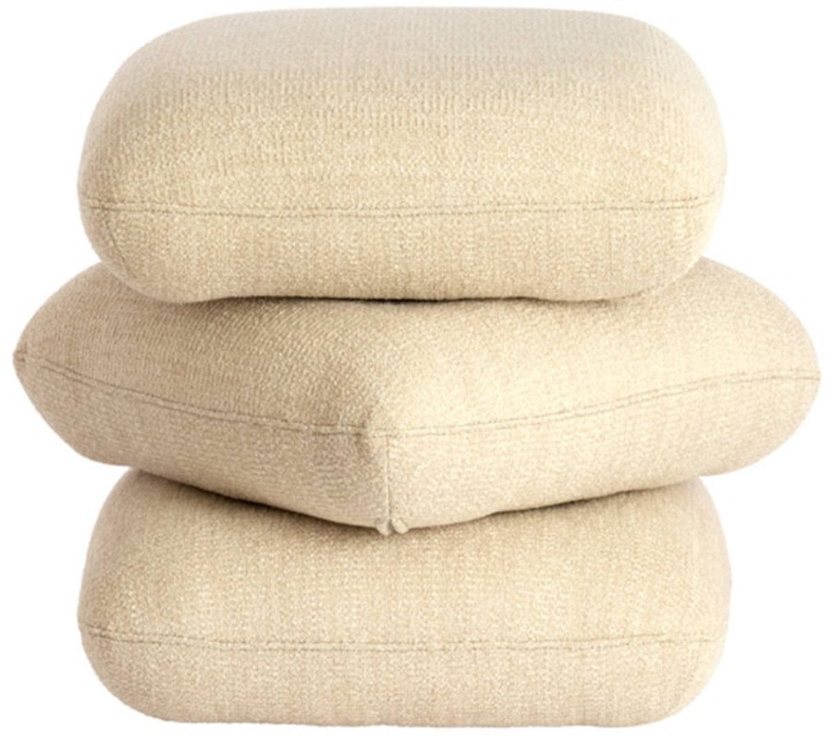 Light & Living Light&living Poef 44,5x44,5x44,5 cm LAURIE crème Naturel
