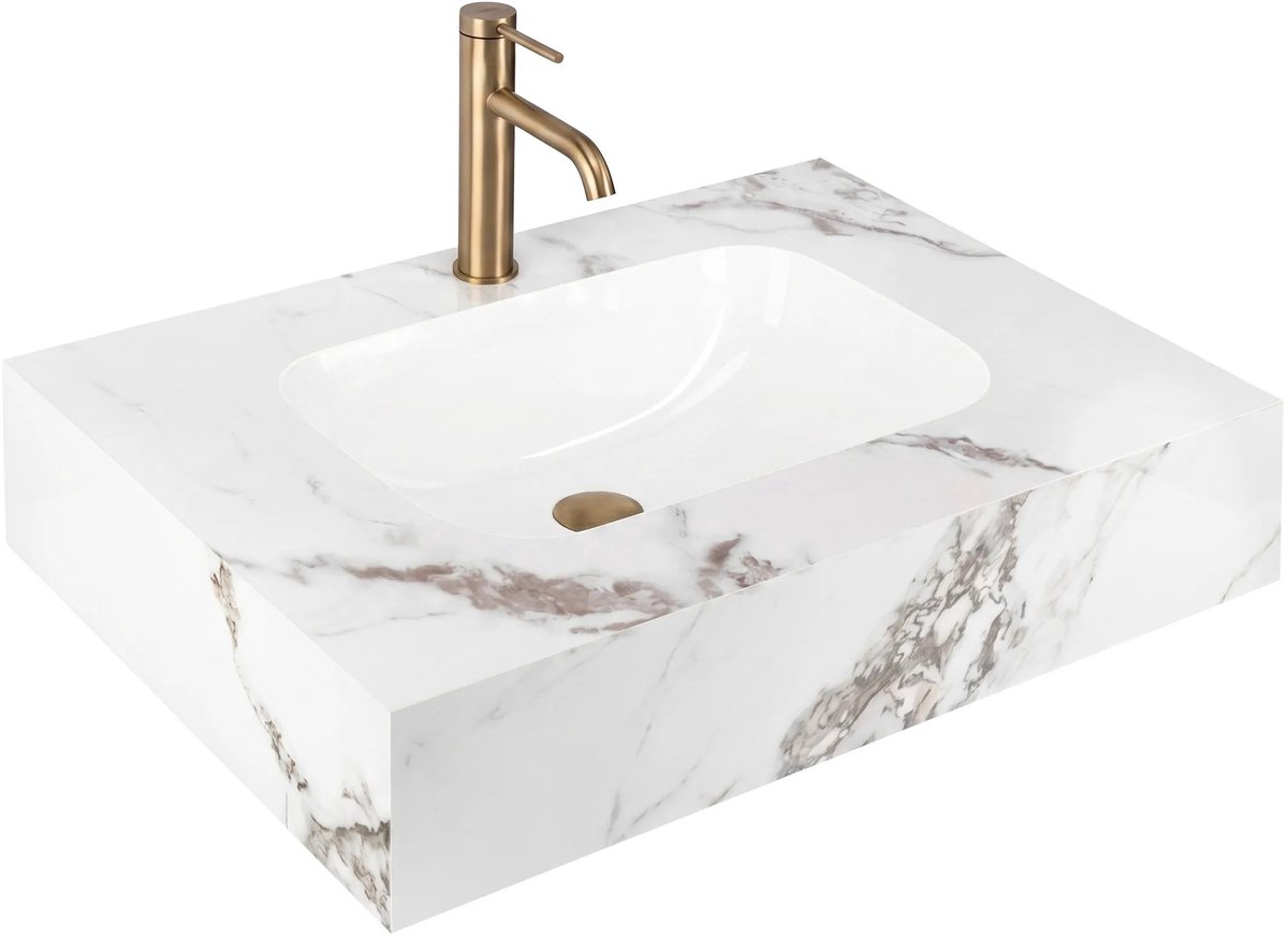 Rea - Wandwastafel Aresa Cold Jade 70 - 70 x 50 x 16,5 cm