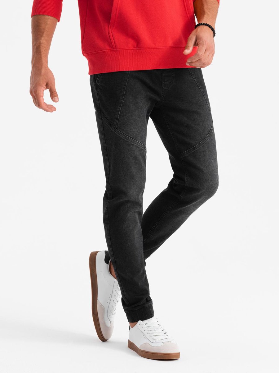 OMBRE Broek - katoen - effen Zwart L