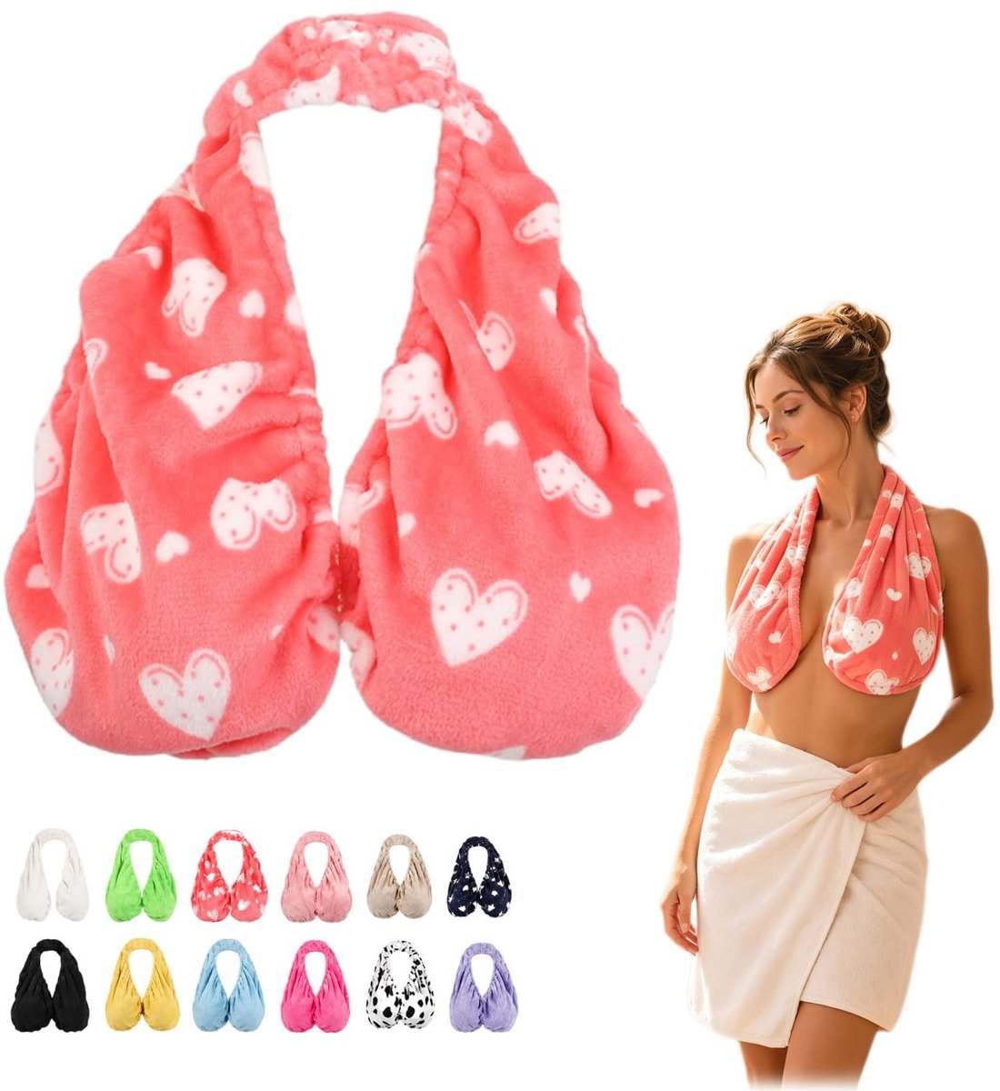 Ryoudavell - Handdoek BH voor dames - 100 cm - Zacht - Hoge Absorptie - handdoeken - Sneldrogend - draagbare handdoek beha - strandlaken - geschikt voor borstvoeding, zwangerschap en sport - effectieve absorptie van underboob zweet
