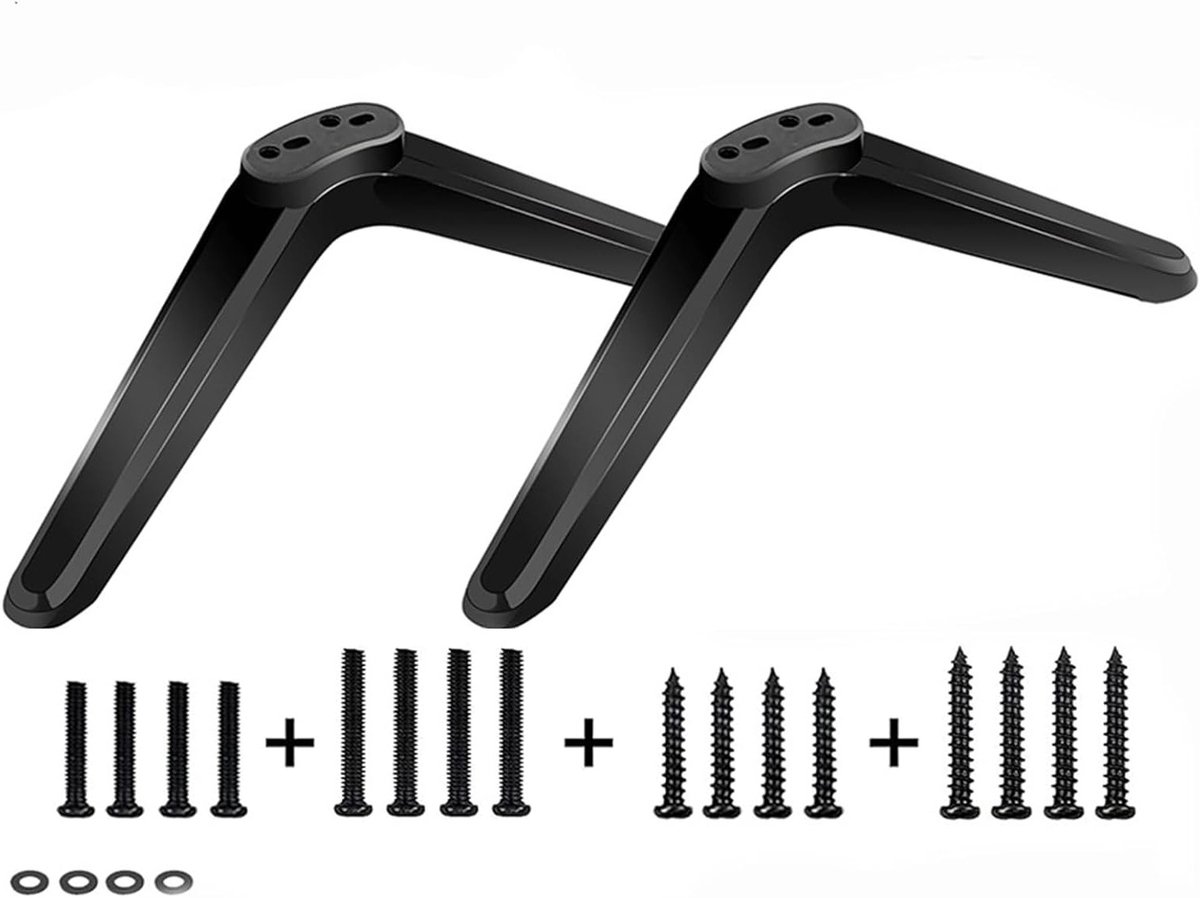 1 Pair Feet for Replacement Foot, TV Holder with Screws, Universal TV Stand, TV Stand Feet for TV Stand, Replacement - ShopVlot