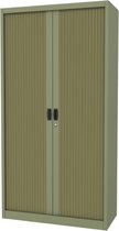 Povag Archiefkast met slot - Kantoorkast - Roldeurkast - 195x100x45 cm - Groen