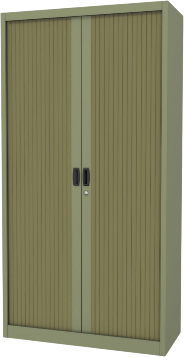 Povag Archiefkast met slot - Kantoorkast - Roldeurkast - 195x100x45 cm - Groen