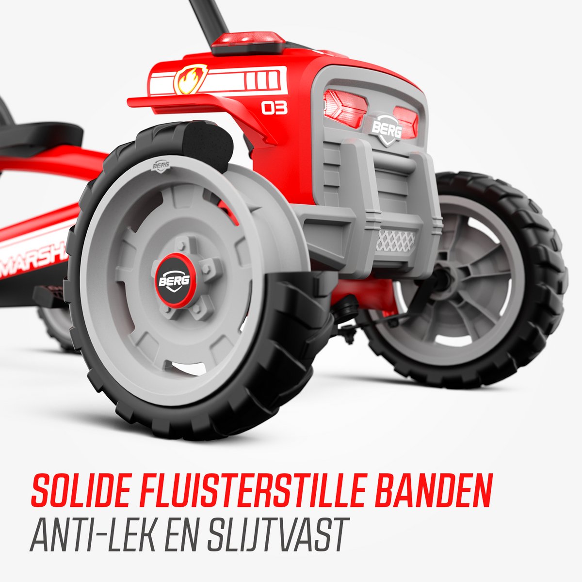 BERG Buzzy PAW Patrol® Marshall Skelter - 2+ jaar - Verstelbare Stoel - Anti-lek EVA banden - Rood — afbeelding 3