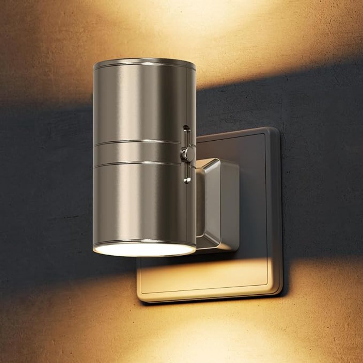 Verte Night Light - LED-Nachtlampje met Stekker - Nachtlampje met Schemersensor - 3000K Warm Wit - Dimbaar Lampje met Stekker voor de Gang - Slaapkamer - Trap - Badkamer - Wit Chroom - 1 Stuk
