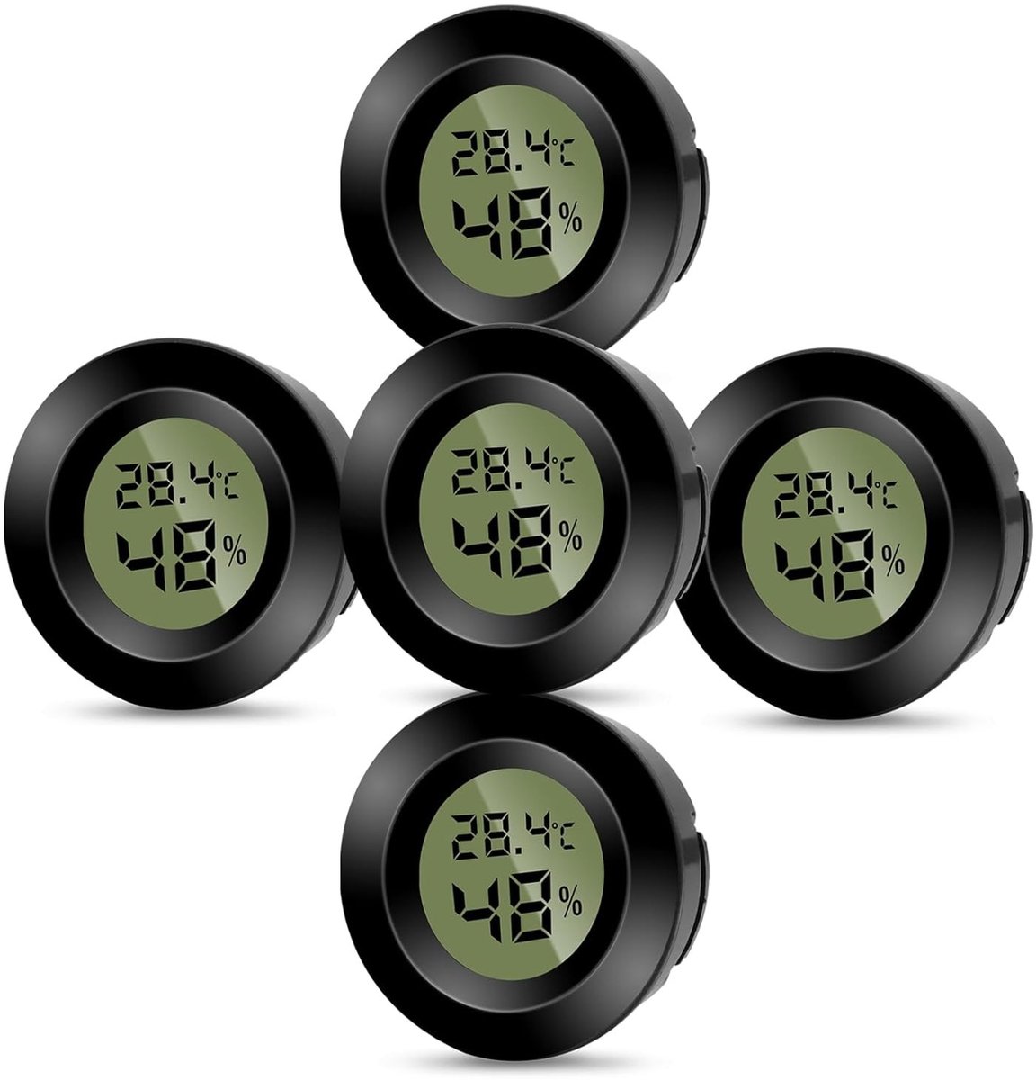 Mini Digitale Binnenkamerthermometer - LCD - Hoge Precisie - Vochtigheidsmeter - Voor Thuis en Kantoor