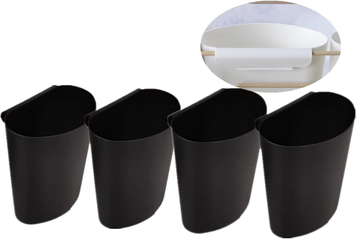 Hanging Cup Holder Set van 4, Ruimtebesparende Plantenpotten, Multifunctionele Organizer voor Keuken en Kantoor, Perfect voor Bloemen en Pennen