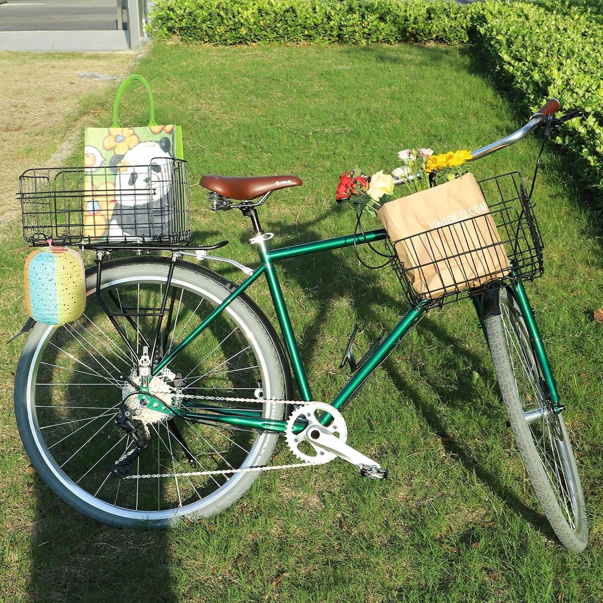 Fietsmand Achter - Metalen Constructie - Opvouwbaar - Inclusief Bagagenet - Voor Honden en Bagage