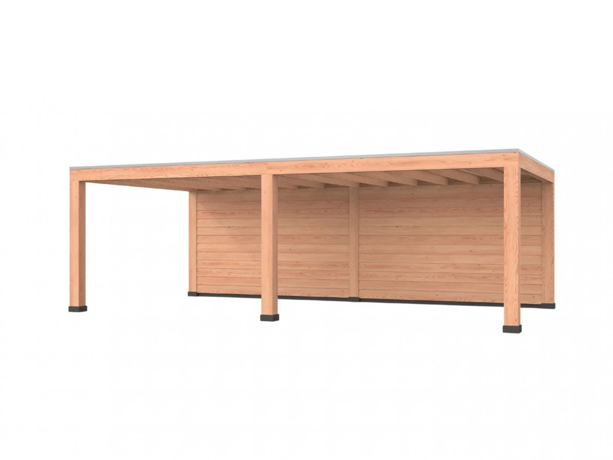 Douglas overkapping, 600 x 400, met achterwand, Westwood Modern Basic