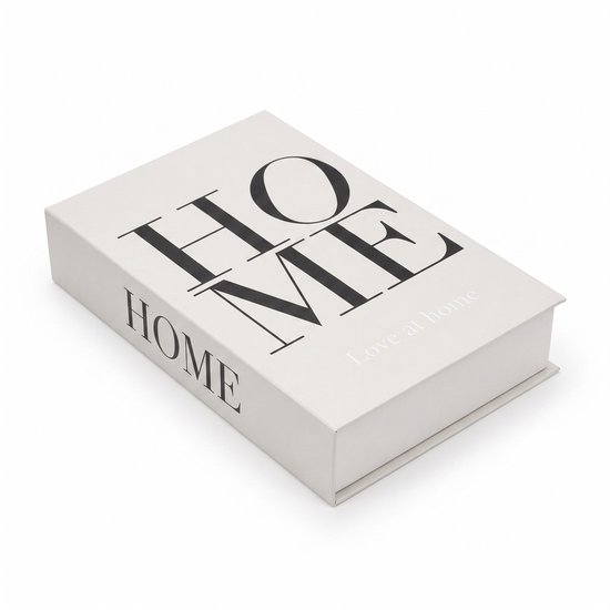 Velani | Livre de Rangement Décoratif Love at Home - Faux Livre Salon - Fermeture Magnétique - Décoration Table Basse - Livre de Table Basse - Cadeau
