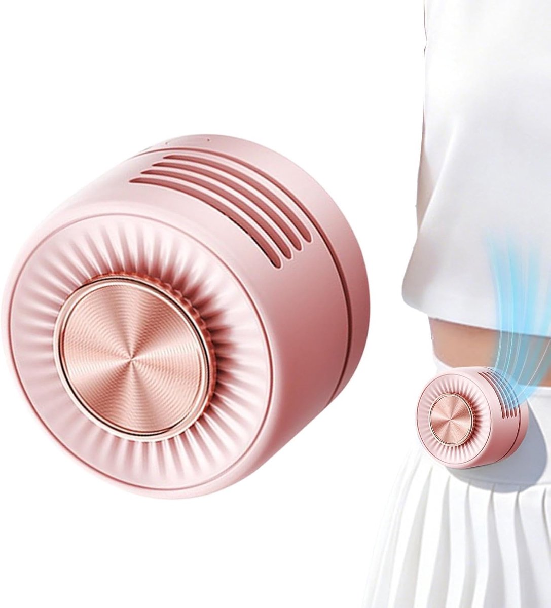 Mini Ventilator - Clip On Ventilator - Oplaadbare USB Ventilator - Portable Clip Fan - Nekventilator - 360° Verstelbare - USB Oplaadbare Stille Bladeless Ventilatoren - Verstelbare - Geschikt Voor Buiten, Op Reis En Op Kantoor - Roze