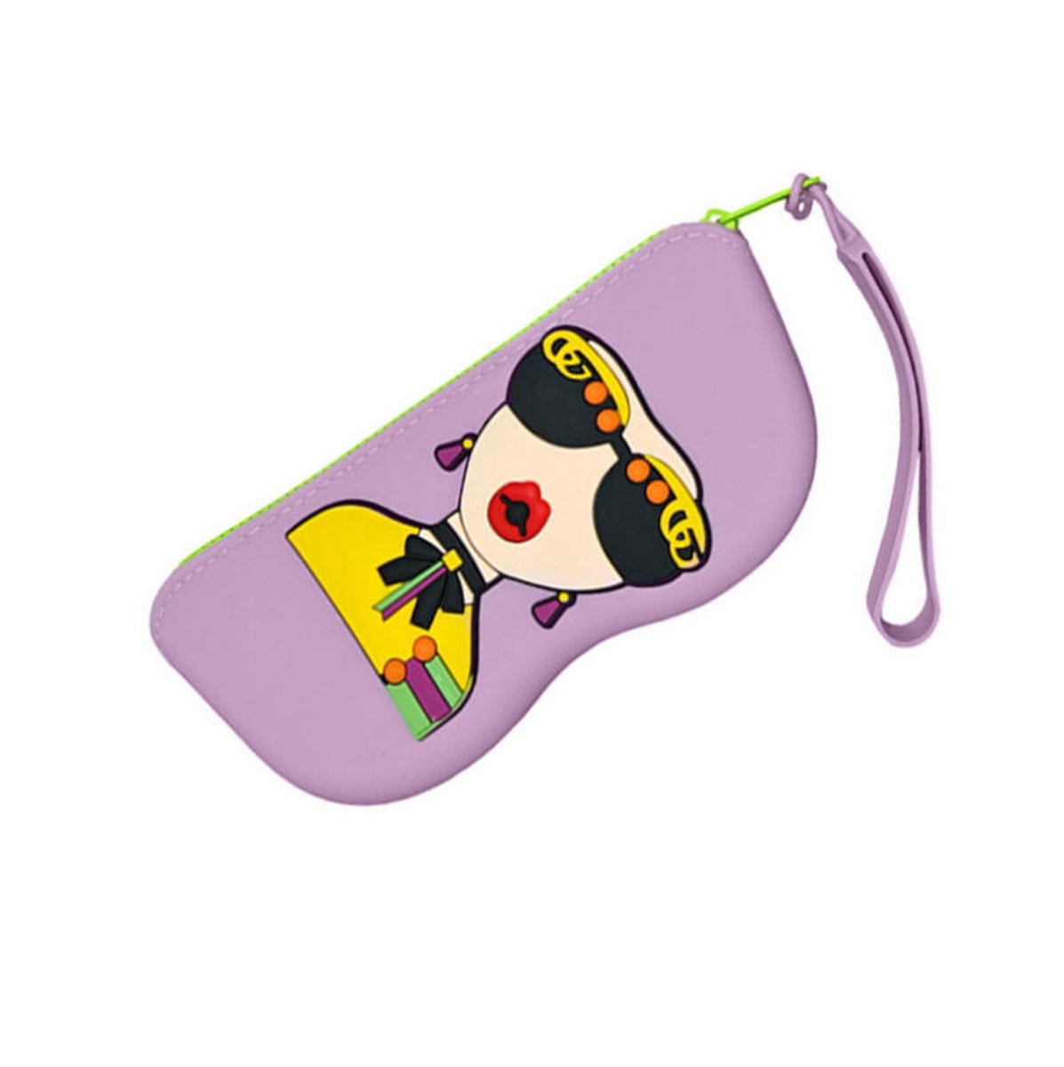Opbergtas voor zonnebrillen - Siliconen brillenkoker - Brillenopbergers - Brillenaccessoires - Siliconen brillenkoker met grote inhoud - Multifunctionele opbergkoker voor zonnebrillen en brillen - 17 x 8 x 3,8 cm - paars