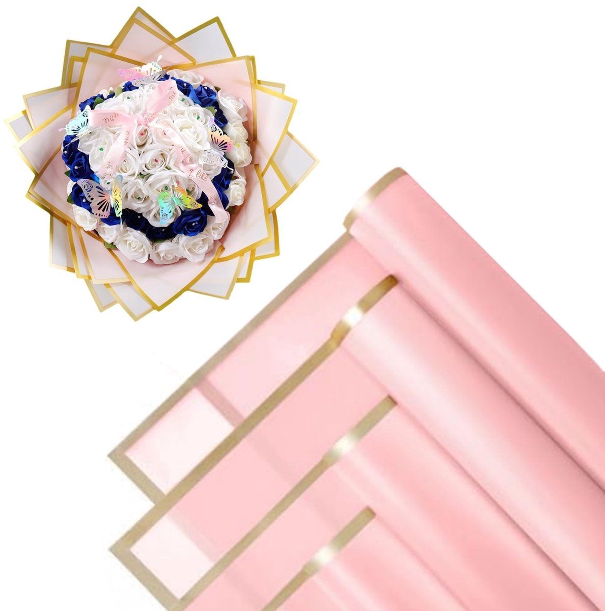 Dailygoods - Waterdicht Bloemen Cadeaupapier - 20 Vellen Verpakkingspapier