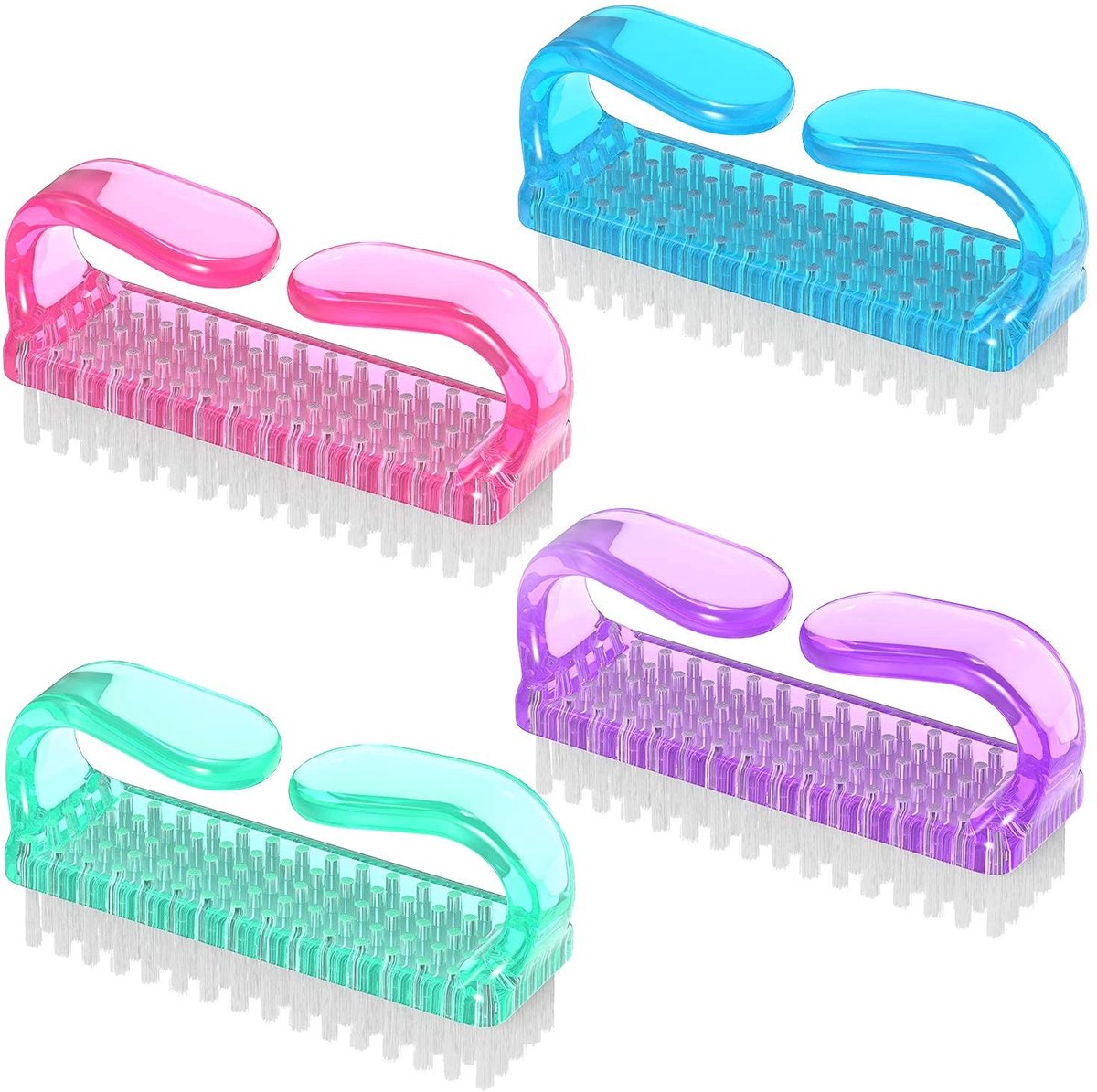 Dailygoods - Handvat Grip Nagelborstel Set - 4 Stuks Pedicure Kit
