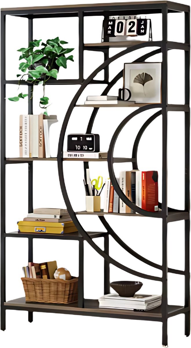 Boekenkast 175cm Bruin - Hout, Boekenrek en 5 lagen - Voor Dagelijks Gebruik, Thuis en Professioneel Gebruik