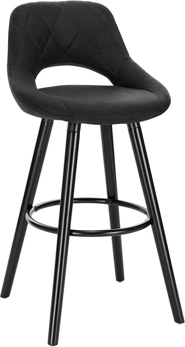Barkrukken Set Antraciet - Modern, Stof en Industrial - Voor Eetkamer, Keuken en Woonkamer