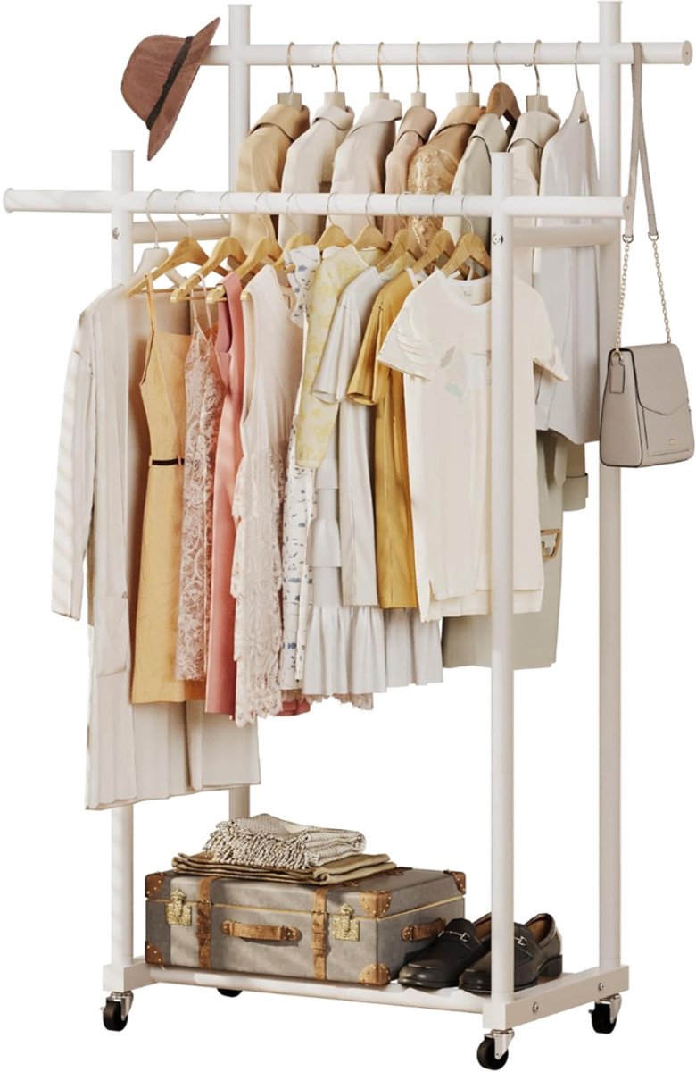 Kledingrek Metaal - Kledinghangers - Dressboy -Wit
