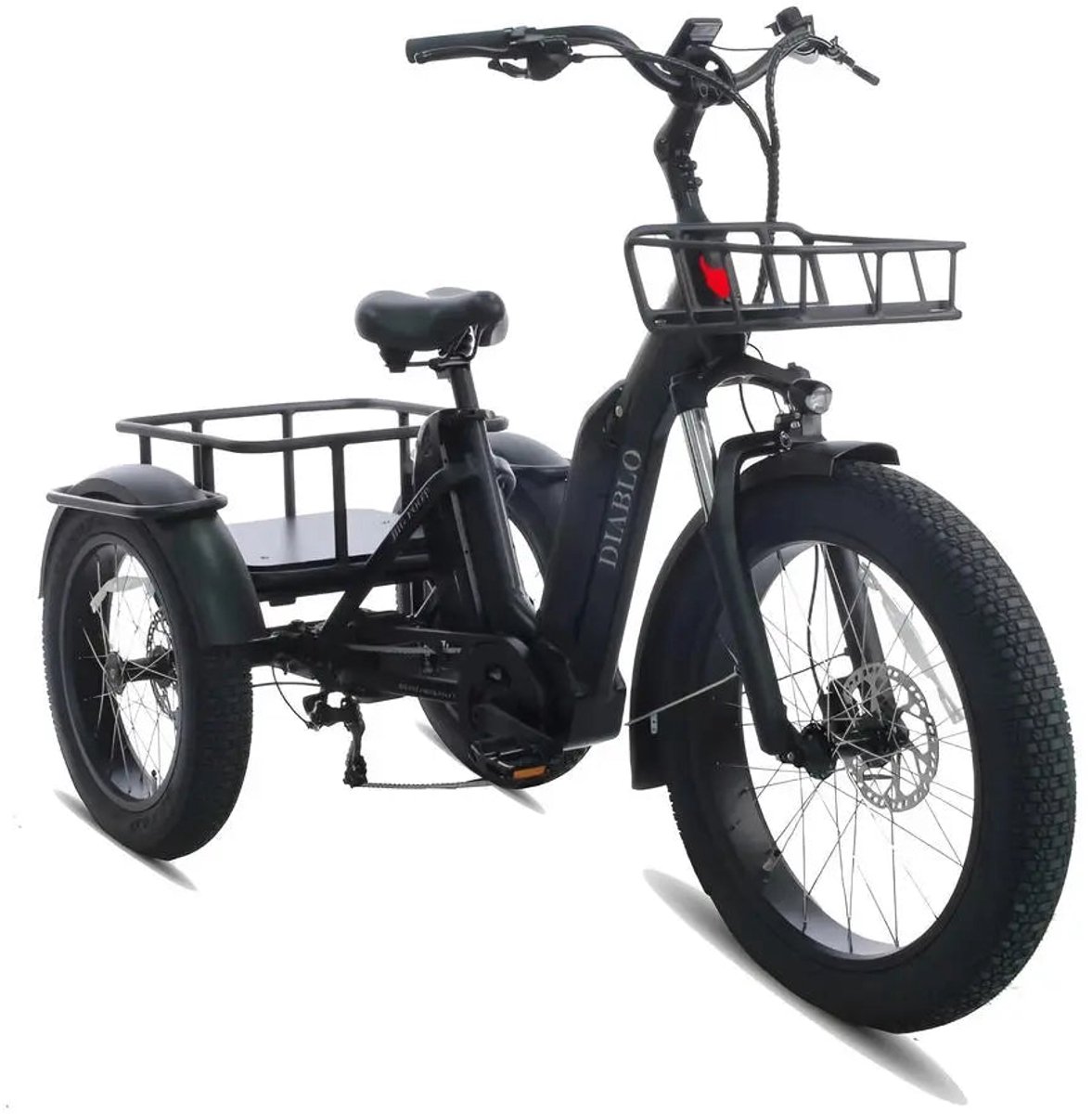 Diablo Big Foot - Fatbike Driewieler - Mat Zwart