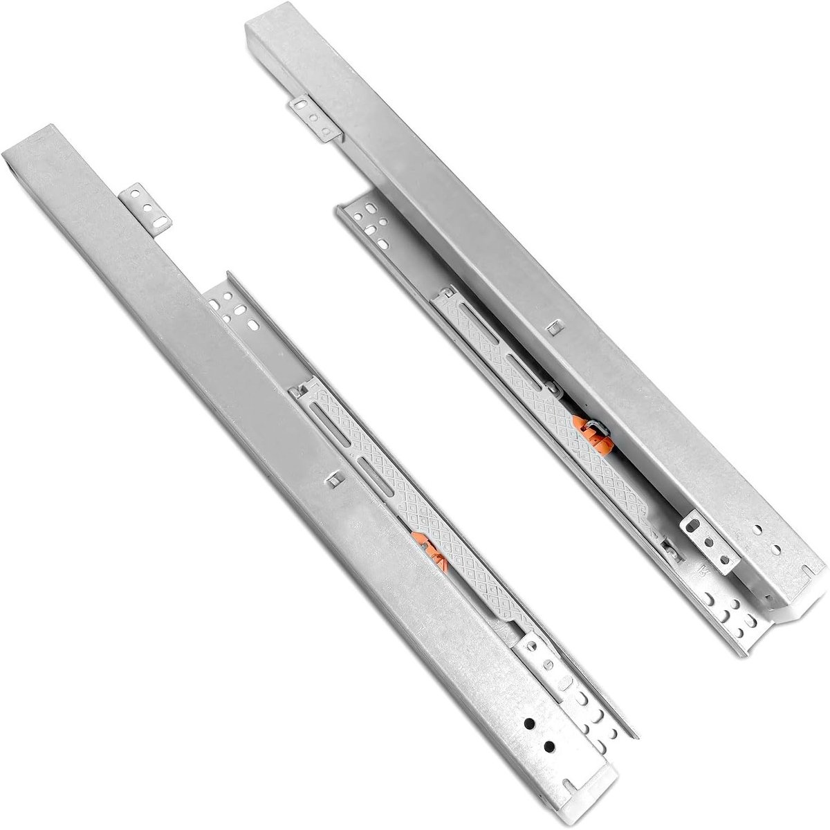 Uitbreidbare ladegeleiders voor vloermontage, volledig uitschuifbaar, zacht sluitend, 180 mm lade rail systeem voor optimale opslag en gebruiksgemak