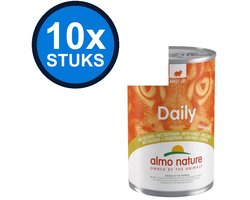 10x Almo Nature Daily - Kalkoen - Kattenvoer Natvoer Blik - 400g