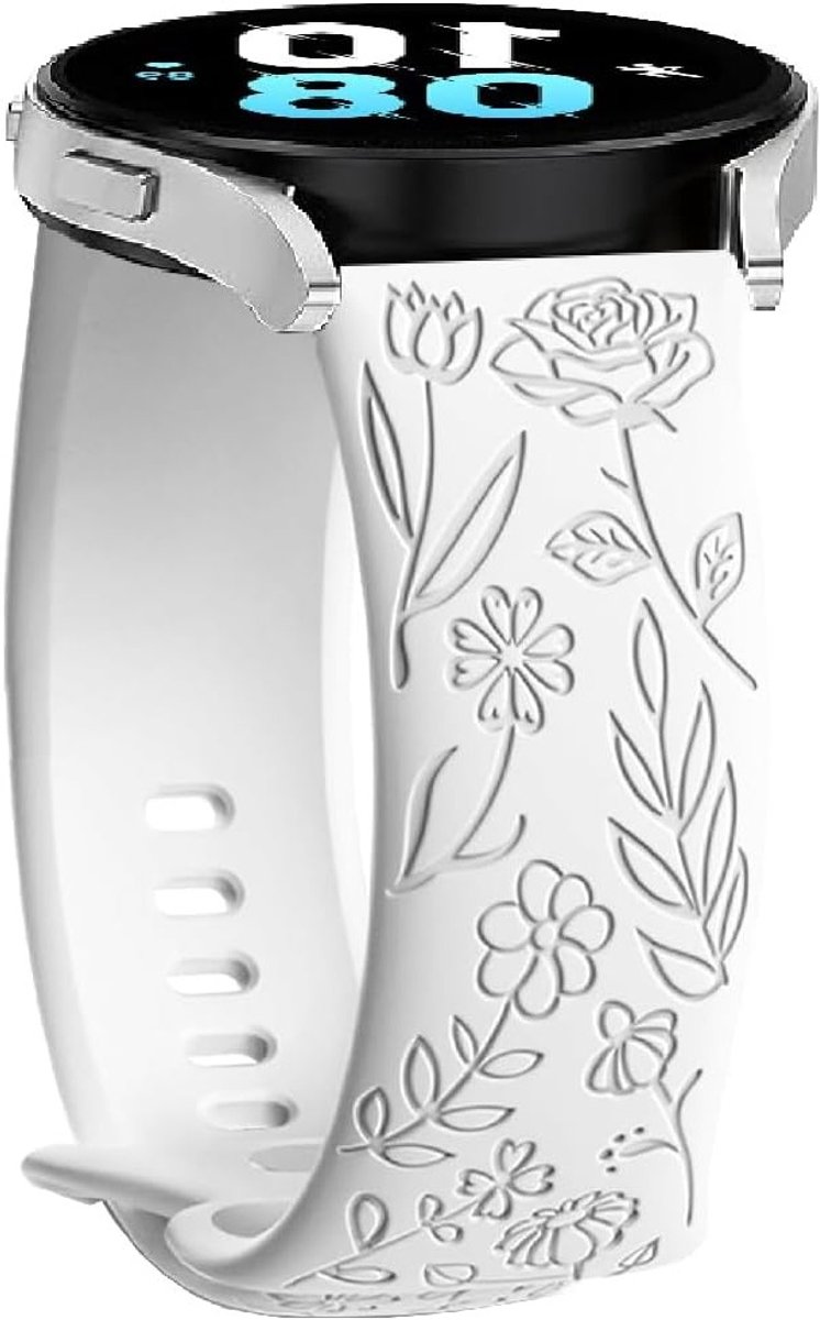 Stijlvolle 22mm Silicone Armband voor Suunto 5 Peak, 9 Peak en Race - Vervangende Horlogeband met Bloemenpatroon voor Comfort en Duurzaamheid thumbnail 3