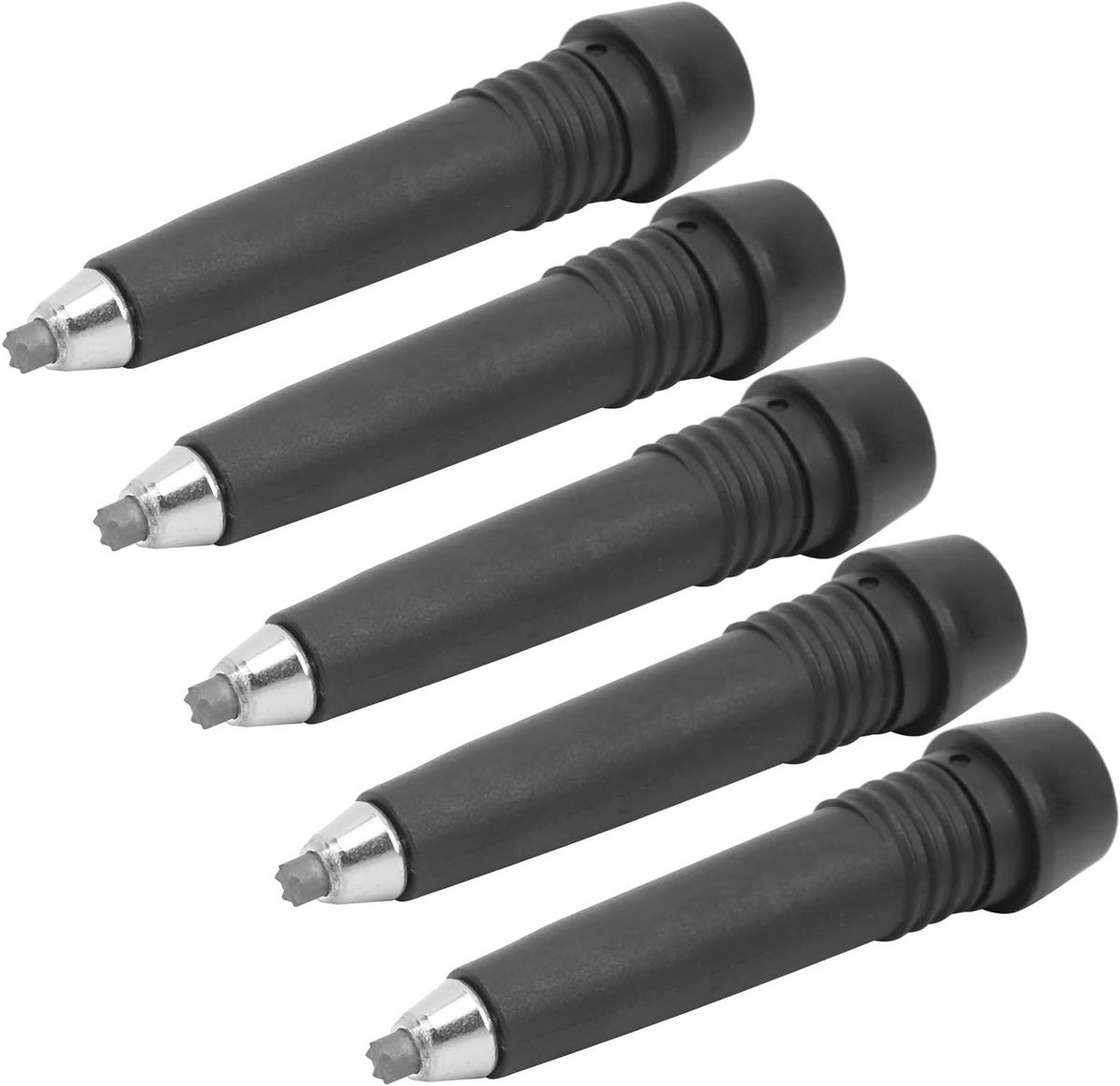Vervangende spitse voetdeksels voor trekkingstokken - 5 stuks van tungsten-mangaanstaal voor wandelen en hiken