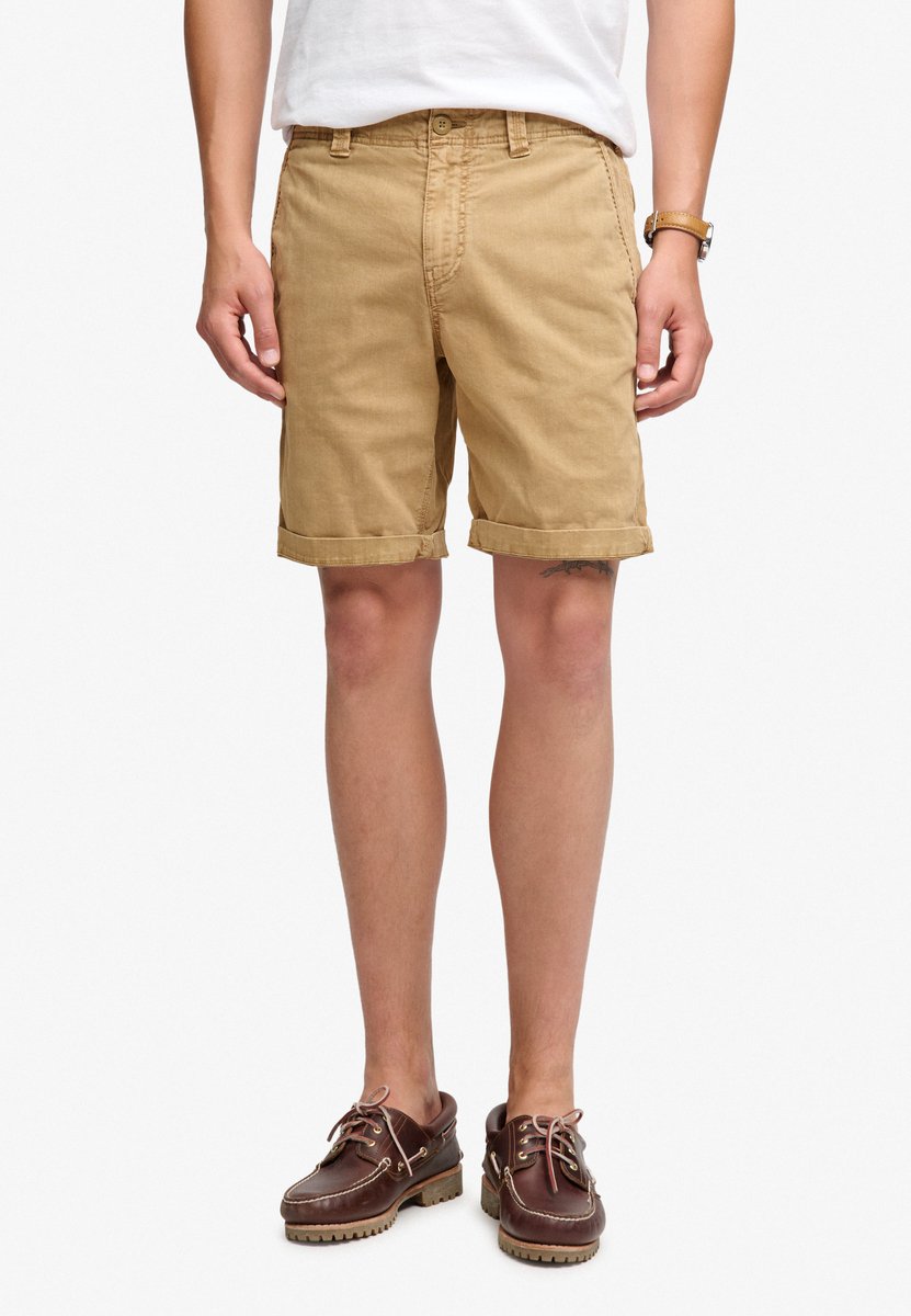 Superdry Utility Chino Short Heren Bruin