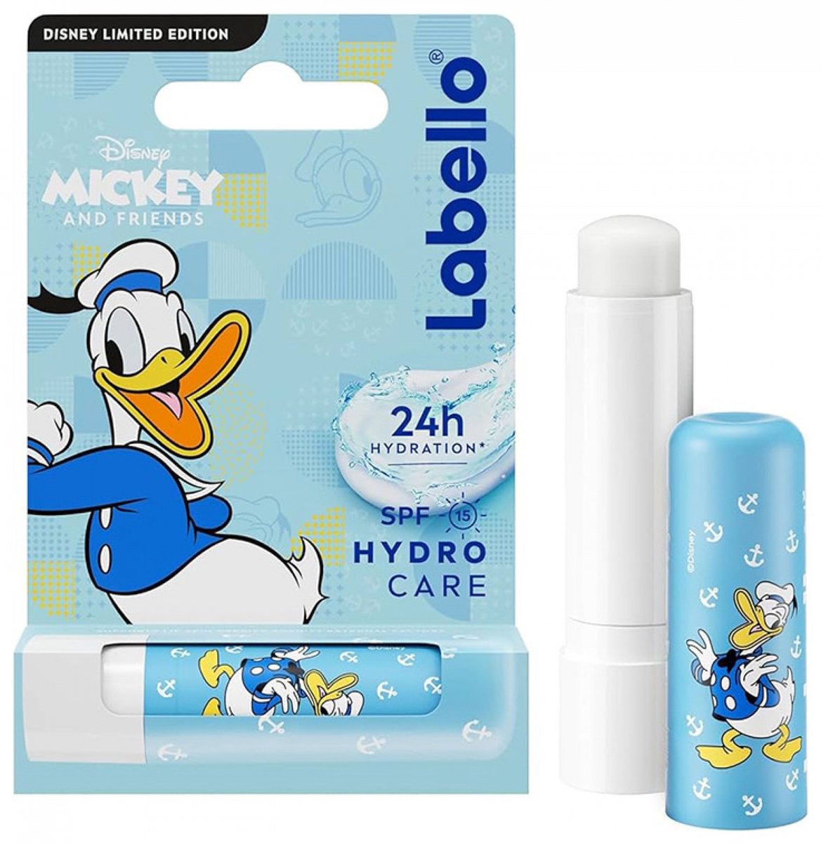 Labello - Disney Mickey And Friends - Donald Duck Hydro Care - 3+ Lip balsem - 4.8g - lippenbalsem kids