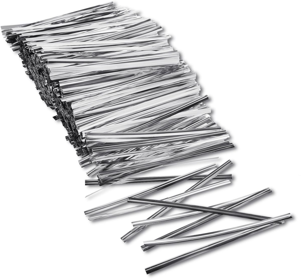 Dailygoods- Sluitbanden 1000 stuks - Metalen Kabelbinders - Zilveren Tie Wraps - Herbruikbare Sluitingen - Knutselen/Broodzakken - 10 cm lengte