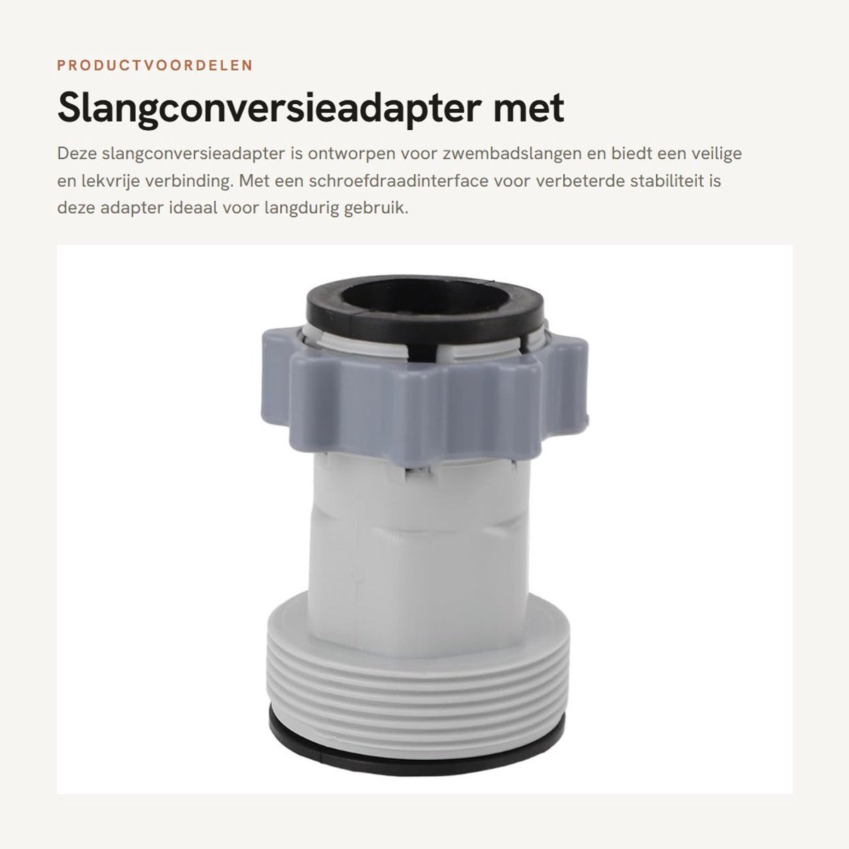 Dailygoods - Slangconversieadapter met Schroefdraadinterface voor Zwembadslangen