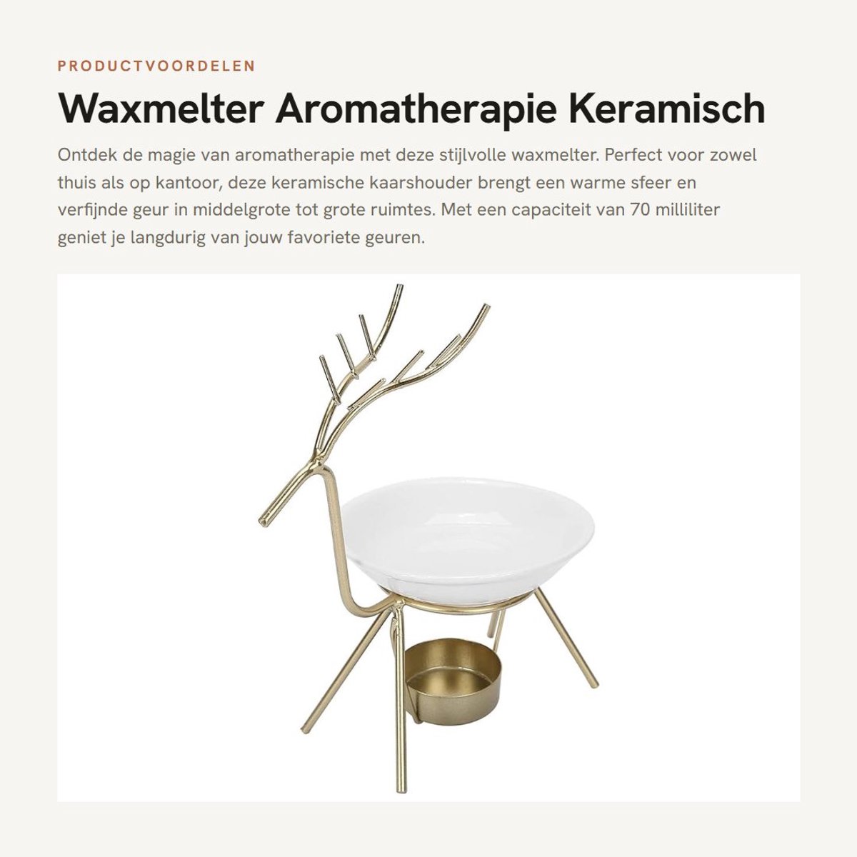 Dailygoods - Waxmelter - Aromatherapie - Keramisch - Kaarshouder - Geurverspreider - Gesch
