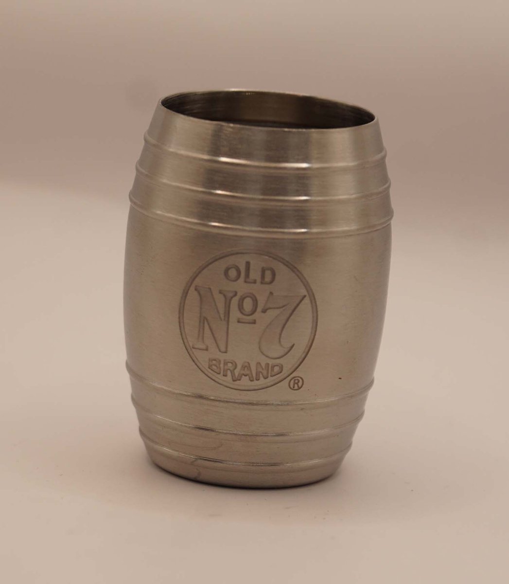 Jack Daniel's shot beker - officiële licentie shot glas rvs van Jack Daniel's - Jack Daniel's whiskey drink glasje - cadeau artikel Jack Daniel's - leuke geschenkartikel van het Whiskey merk Jack Daniel's
