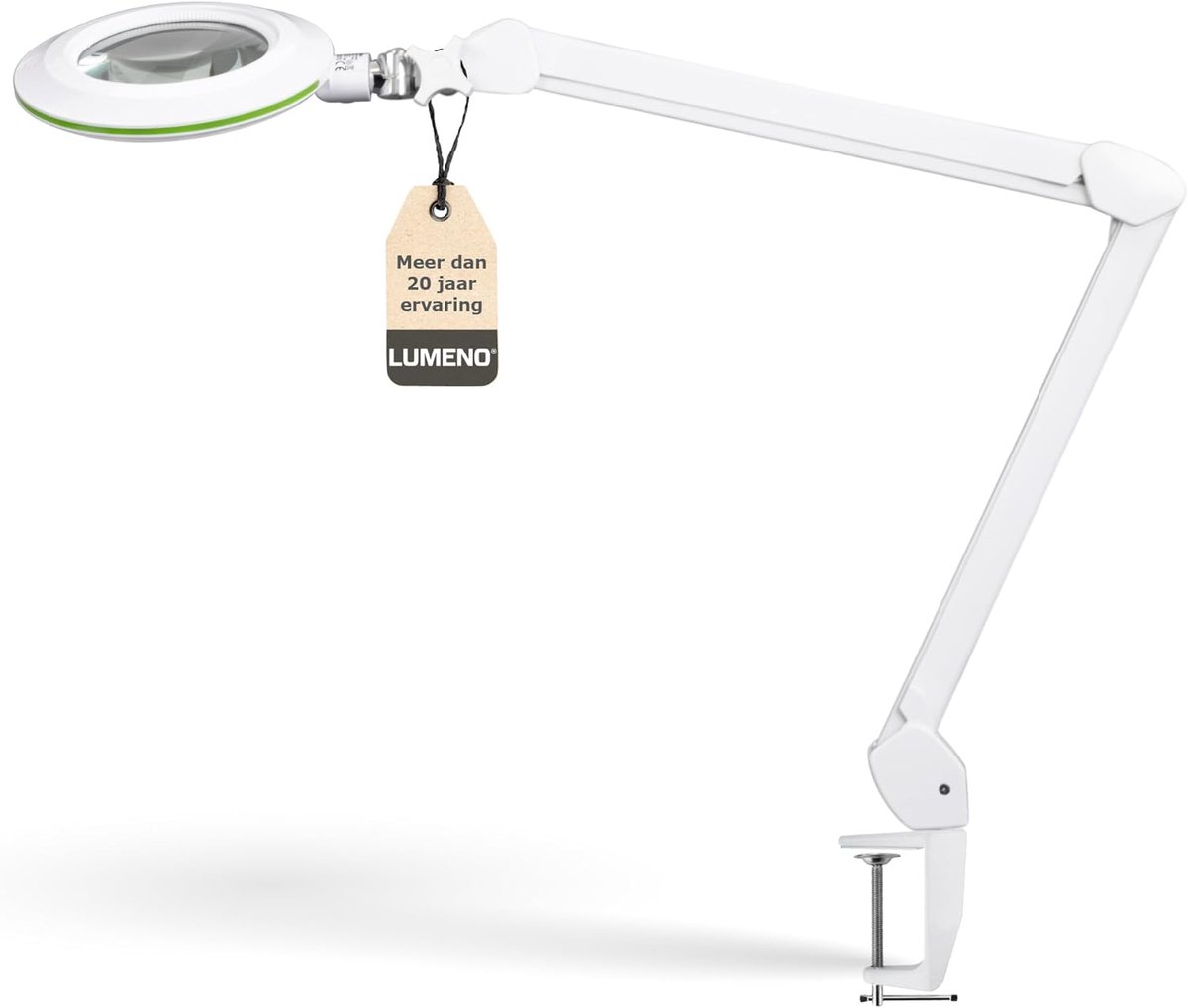 SnelShoppen - Lumeno Lambda M Dimbare Loeplamp met 127 mm Glazen Lens, Groen, 3 Dioptrieën, Perfect voor Schoonheidssalons, Dokterspraktijken, Hobbyis