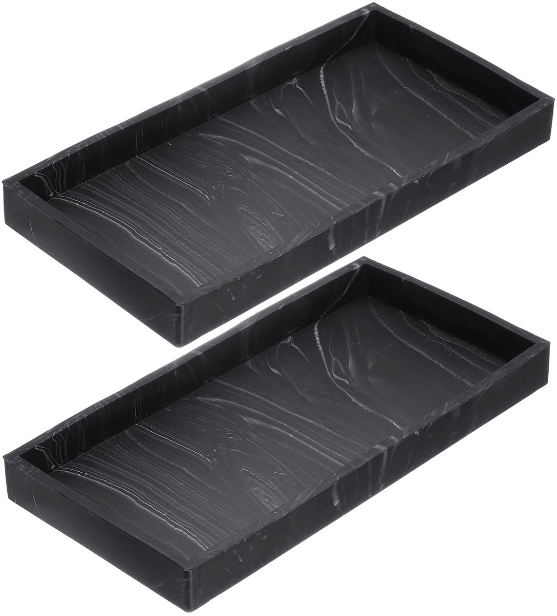 SnelShoppen - 2 Stuks Badkamerdienblad 18 x 9 cm Siliconen Zeepdispenserdienbladen, Onbreekbare Keukengootsteenorganizer voor Zepen, Sleutels, Kaarsen