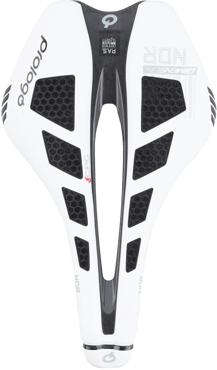 SnelShoppen - Zadel Prologo Nago Evo X10 Nack Carbon Steunstangen Wit - Comfortabel Halfrond Zadel voor Langlaufen - Uitstekende Prijs-Kwaliteitverhou
