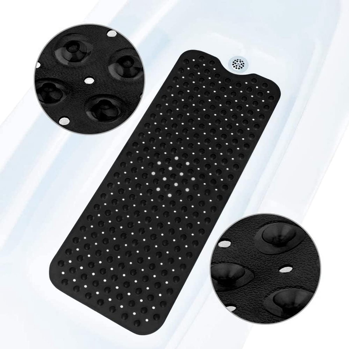 Antislip Badmat 100x40cm - Extra Lang PVC - 200 Zuignappen - Veiligheid voor Kinderen en Senioren - SnelShoppen